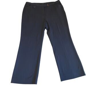 Jones New York Signature Woman Stretch Navy Blue Straight Leg Trousers 18W